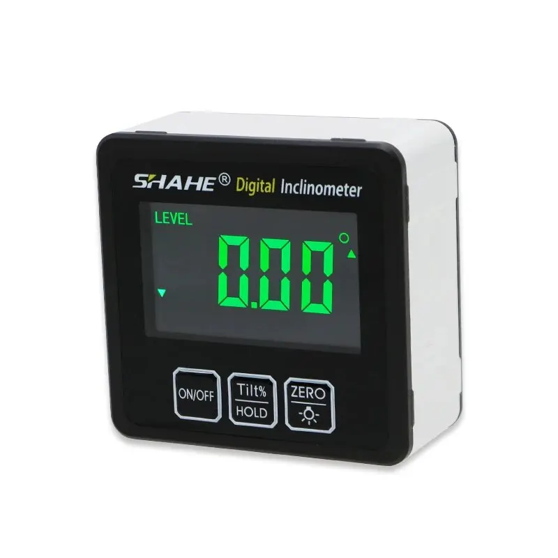 Shahe Aluminum Frame Digital Inclinometer Magnetic Level Box Electronic Protractor With Backlight Angle Meter Tools