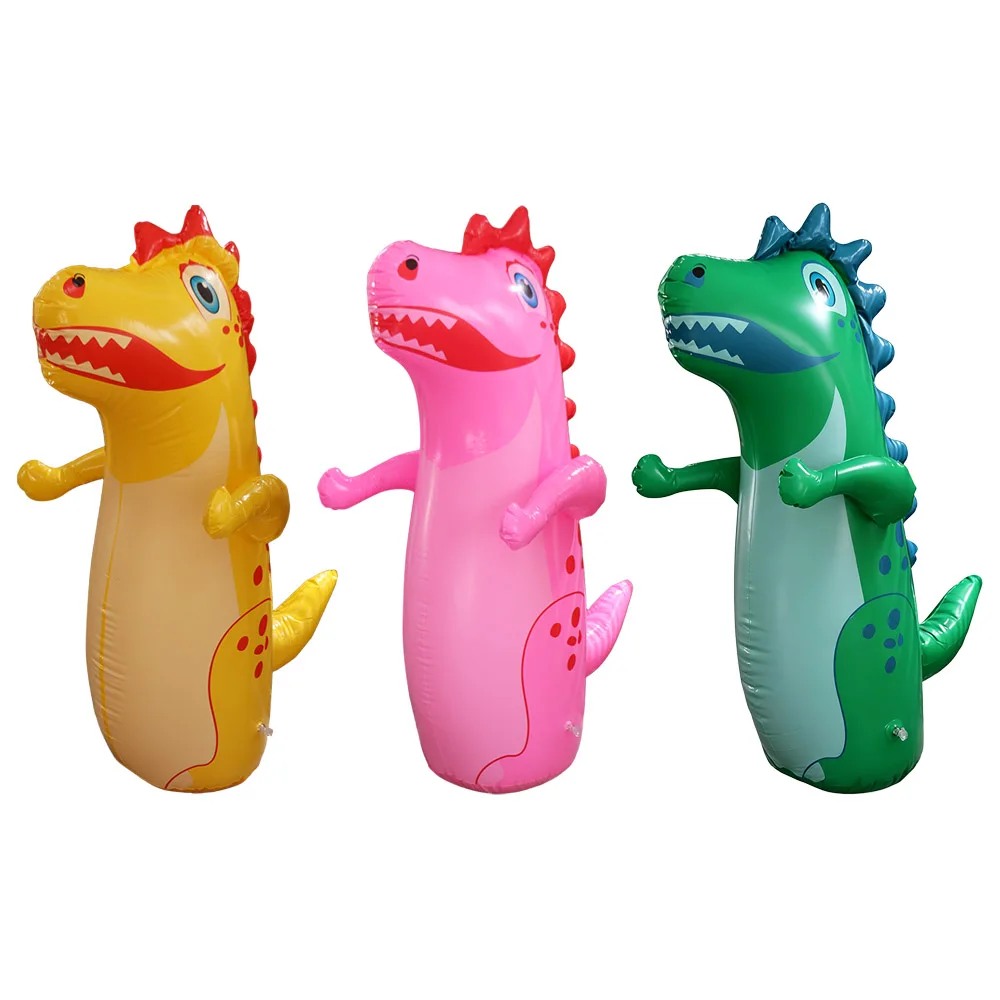 Boxing Training Inflatable Tumbler Dinosaur Dinosaur Cartoon Tumbler Boxing Dinosaur 90cm PVC Inflatable Punching Bag