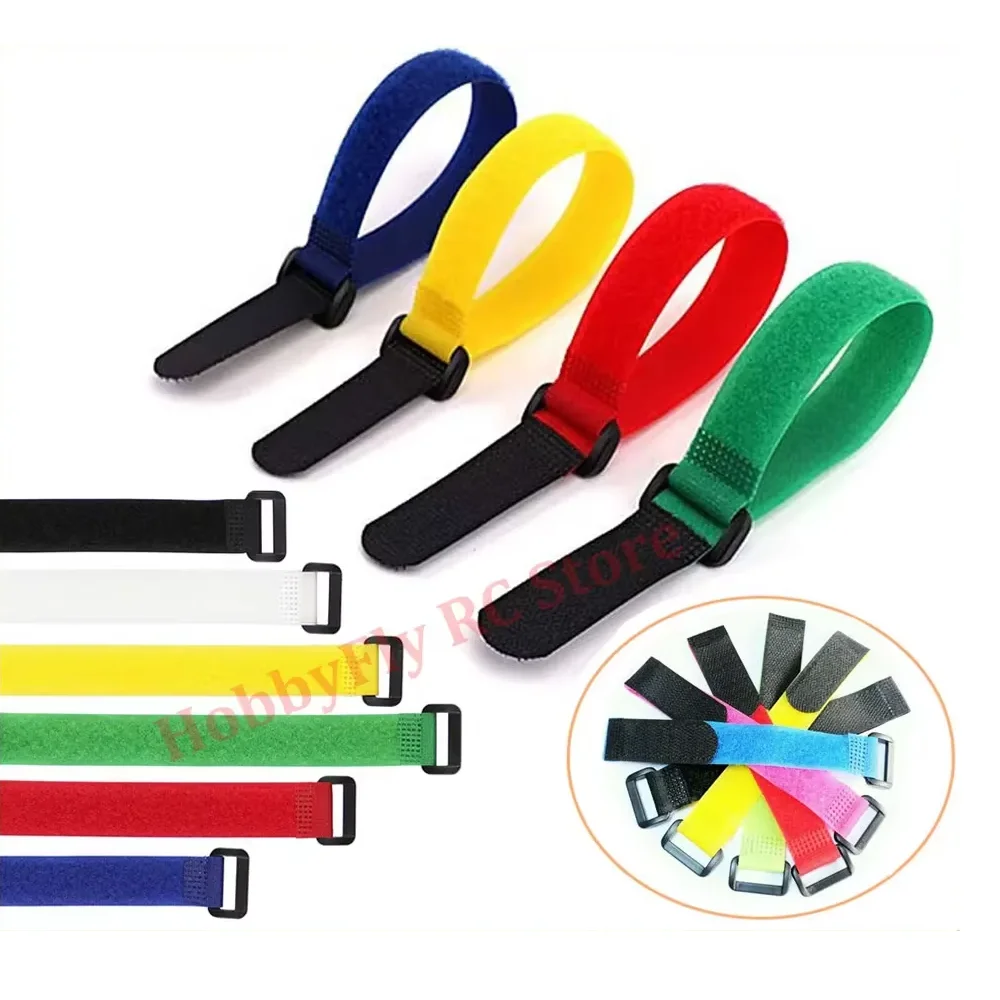 10PCS 300mm Magic Sticker LIPO Battery Strap for RC Helicopter Airplane FPV Drone DIY Parts