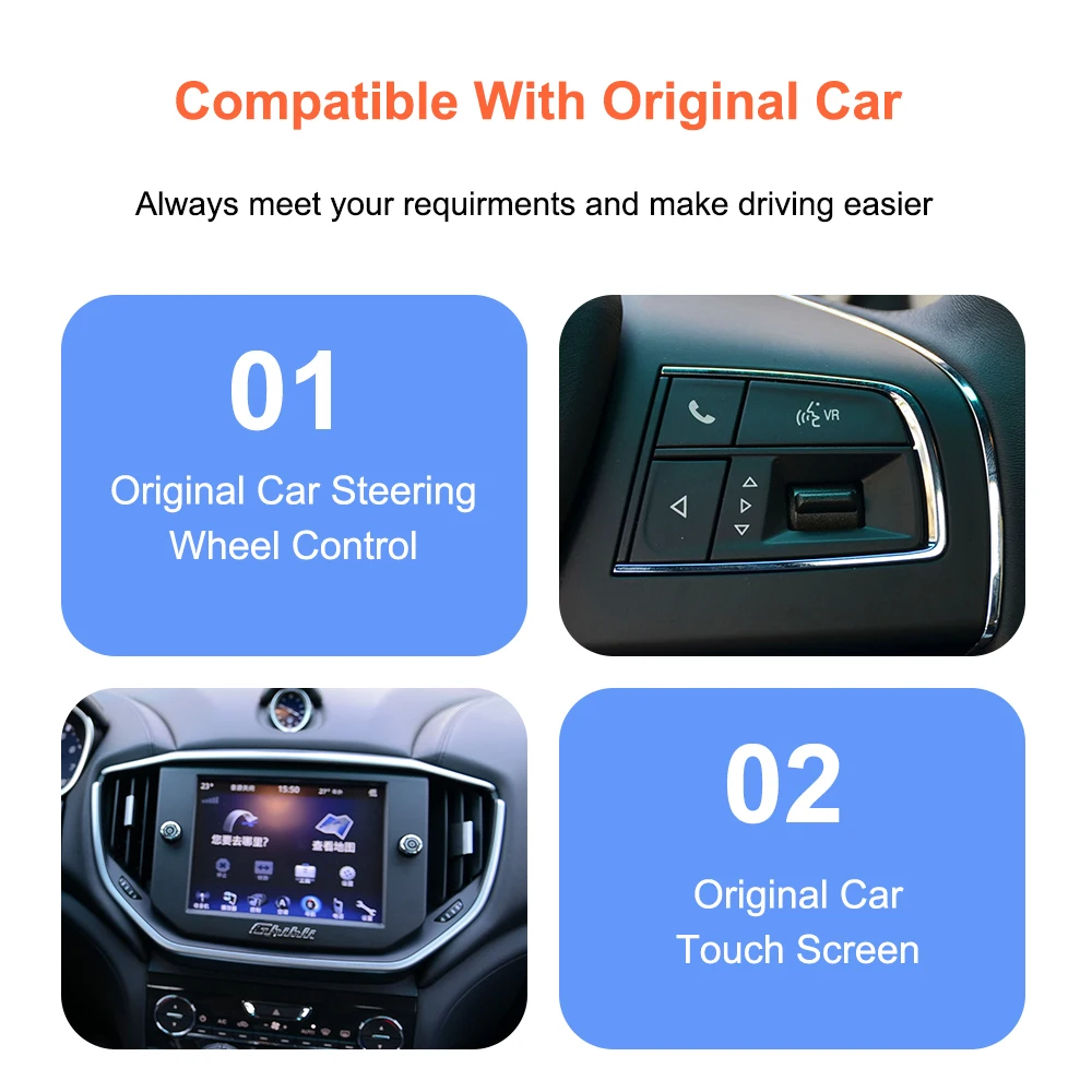 Bonroad Wireless Carplay Android Auto Interface Smart Decoder Box für Maserati Quattroporte Ghibli Airplay Mirror Retrofit Kit – Detail 7