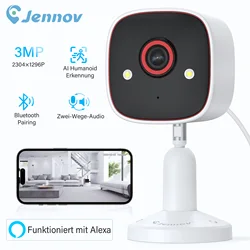 Jennov Indoor/Outdoor Cameras 1296P Pet Camera WiFi Camera Baby Monitor Color Night Vision 2-Way Audio for Home Security