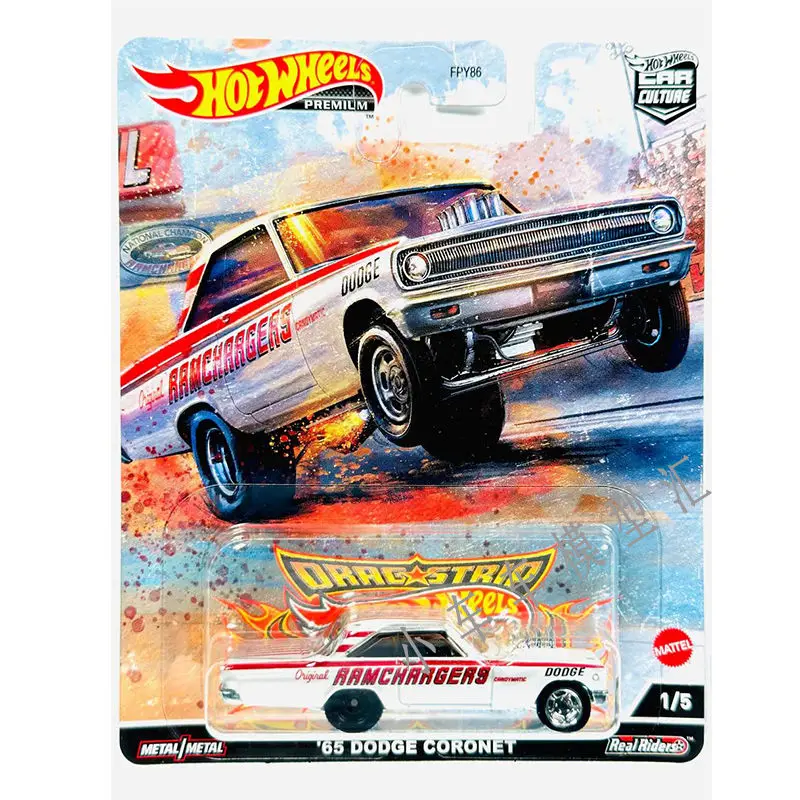 Original Hot Wheels Premium Car Culture Drag Strip 1:64 Voiture Diecast Model Dodge Coronet Volkswagen Chevy Nova Toys for Boys