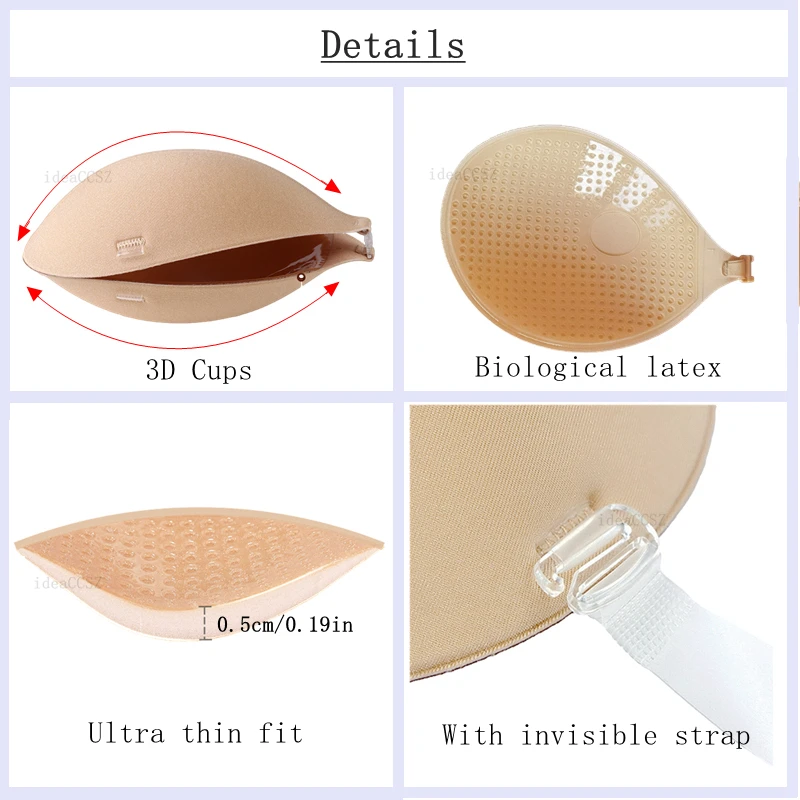 Backless Adhesive Stick Bra Women Sexy Invisible Push Up Lift Bras Lingerie Silicone Bralette Underwear with Multiway Straps