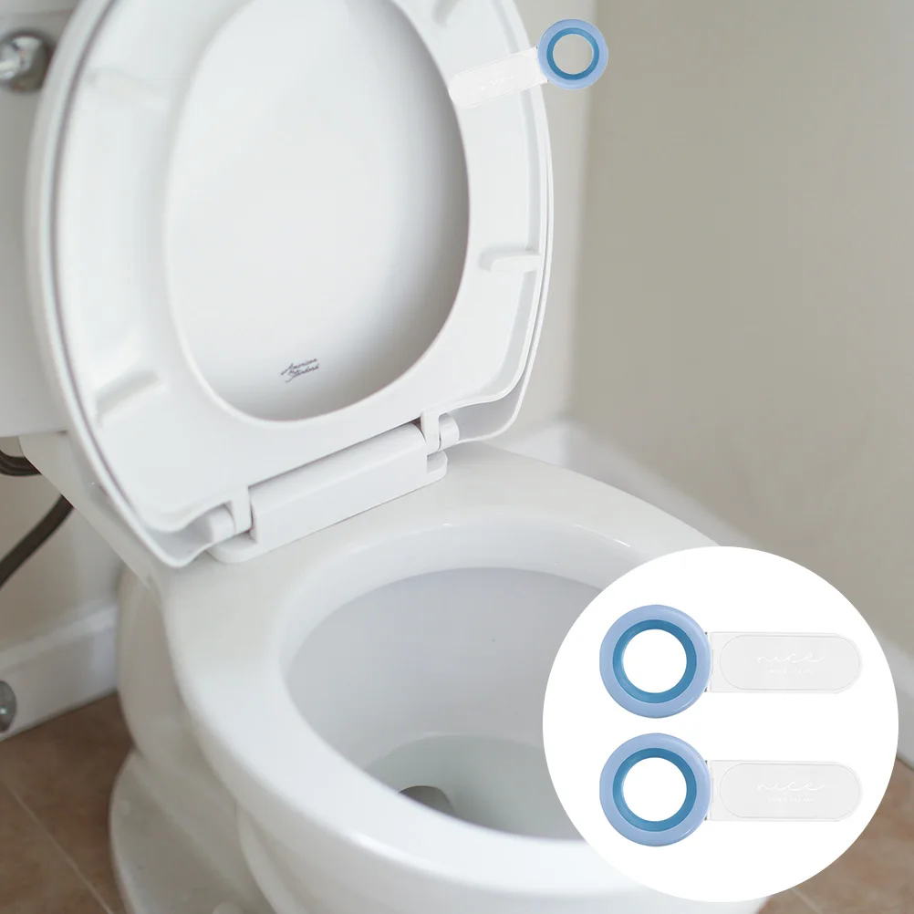

2Pcs Toilet Seat Lifter Wide Range Uses Good Helper Daily Life Small Size Strong Practical Toilet Cover Lifter