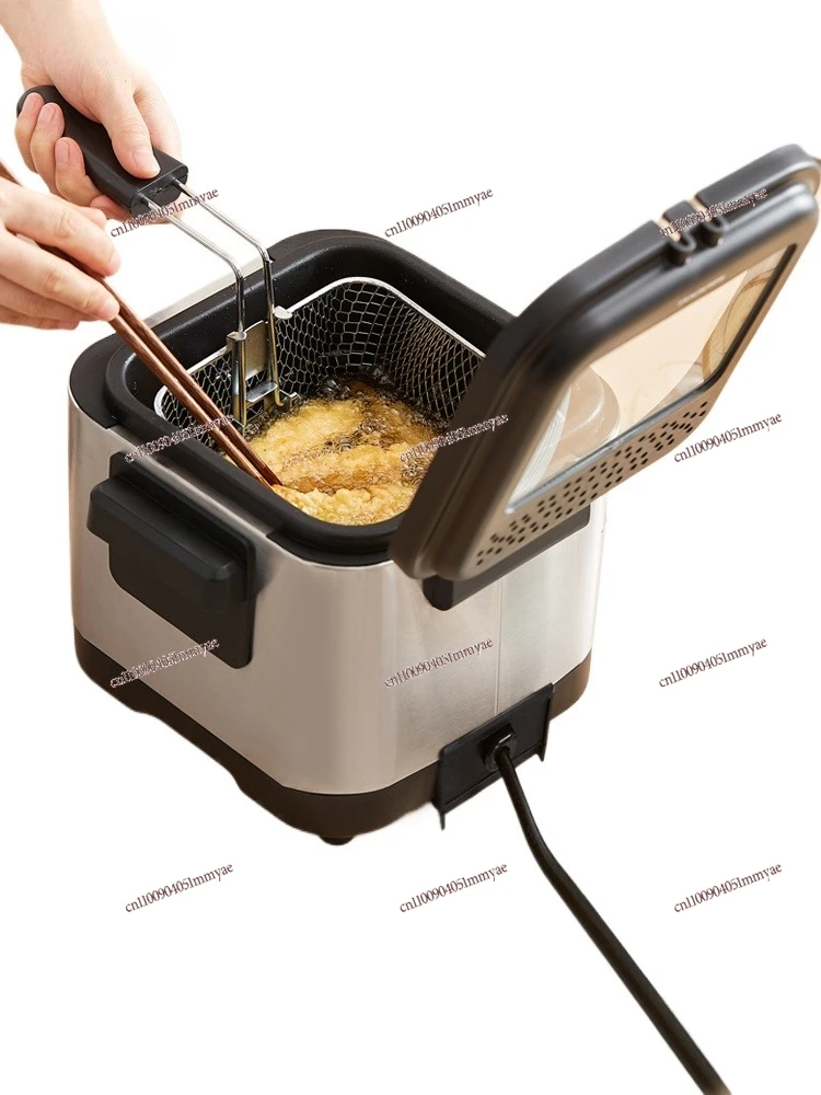 

Fryer Machine Household Electric Heating Pan Oil-saving and Temperature-controlled Furnace Single Cylinder
