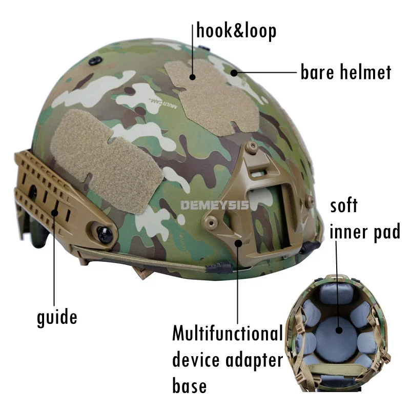 Airsoft Protection Helmets Outdoor Shooting Hunting Tactical Sports Helmet with Soft Inner Pads Paintball Combat Wargame Gear