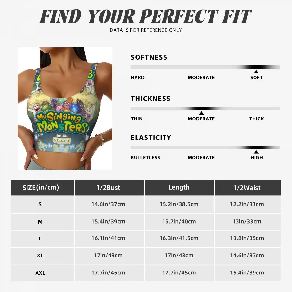 Custom High Impact My Singing Monsters reggiseno sportivo allenamento in palestra da donna Yoga Crop Top