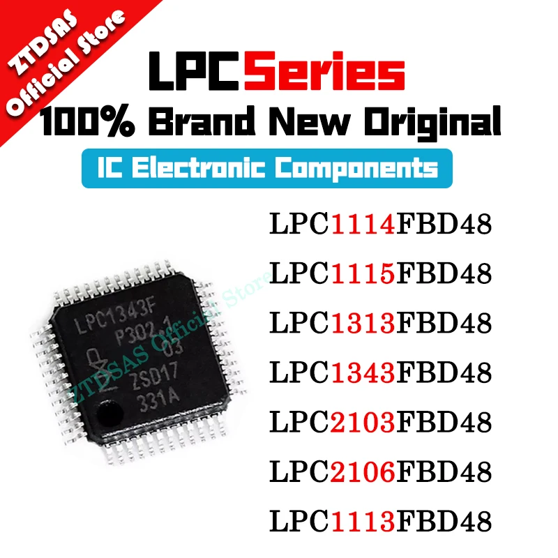 LPC1113FBD48 LPC1114FBD48 LPC1115FBD48 LPC1313FBD48 LPC1343FBD48 LPC2103FBD48 LPC2106FBD48 IC MCU LQFP-48