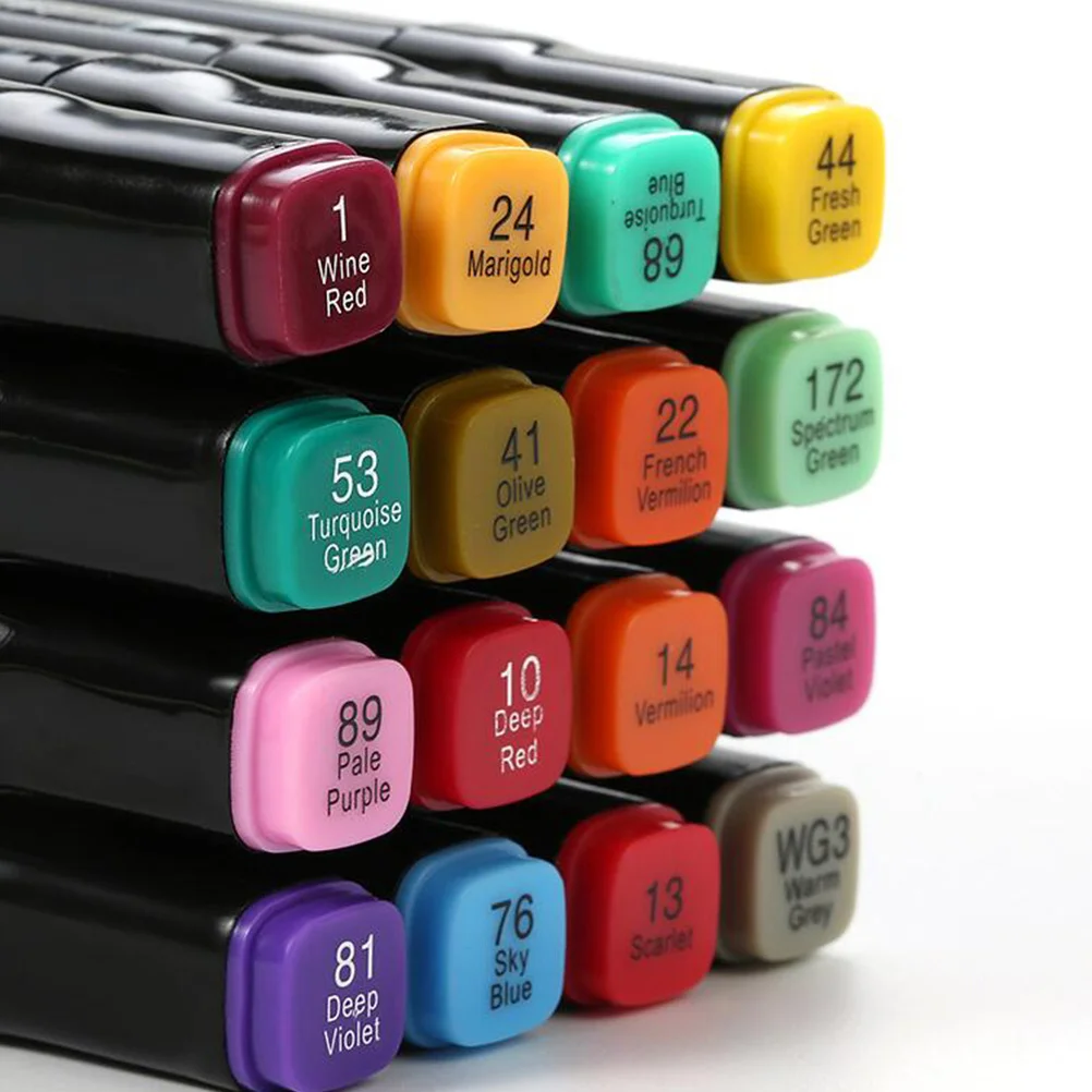 

1 set Student Marker Pens Set Dual Tip Water-Based Art Supplies For Illustration Sketching Manga Painting Marker Pens Painting