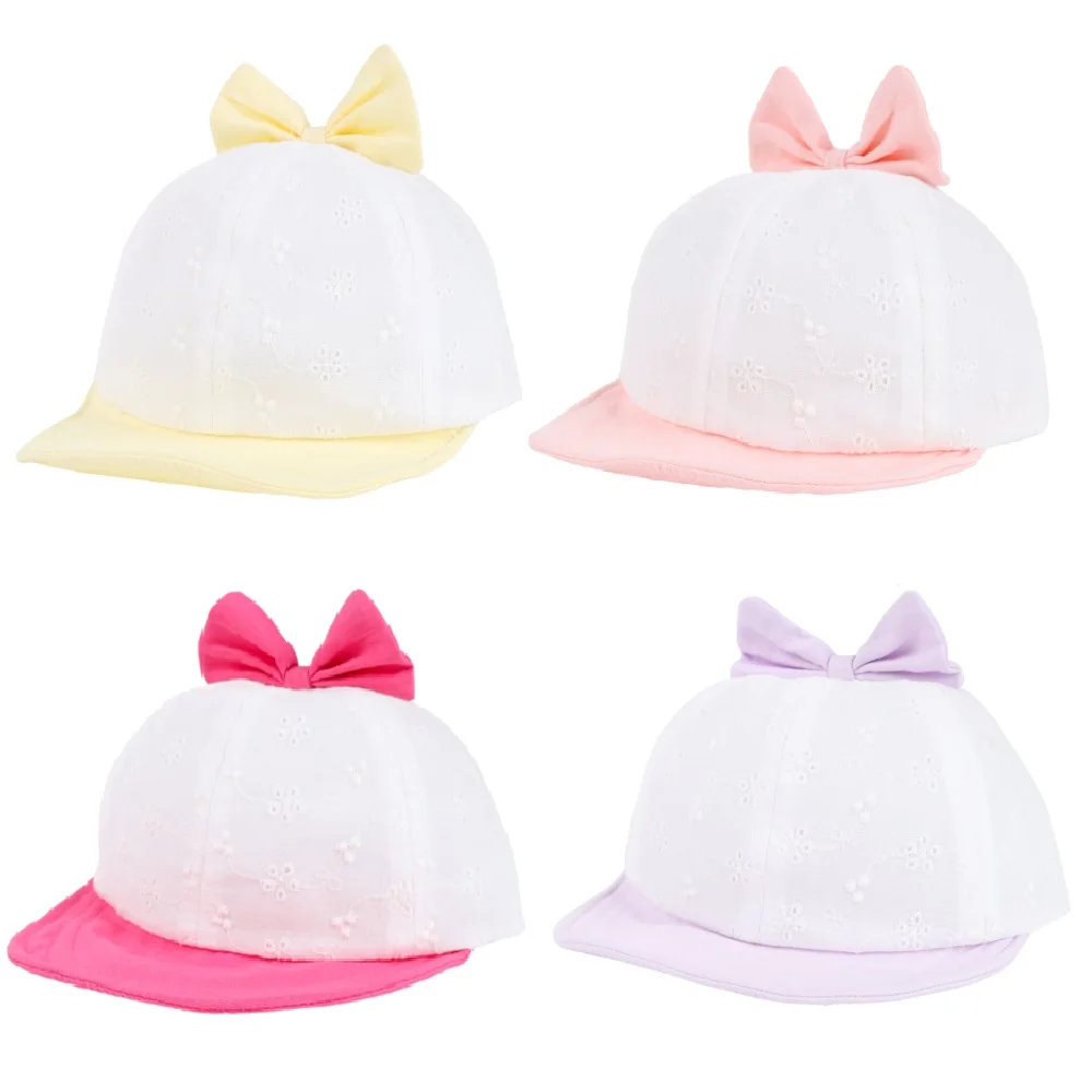 

Новая летняя детская солнцезащитная шляпка с бантом для девочек, мягкий козырек, для малышей, для улицы, пляжная, с защитой от УФ-излучения