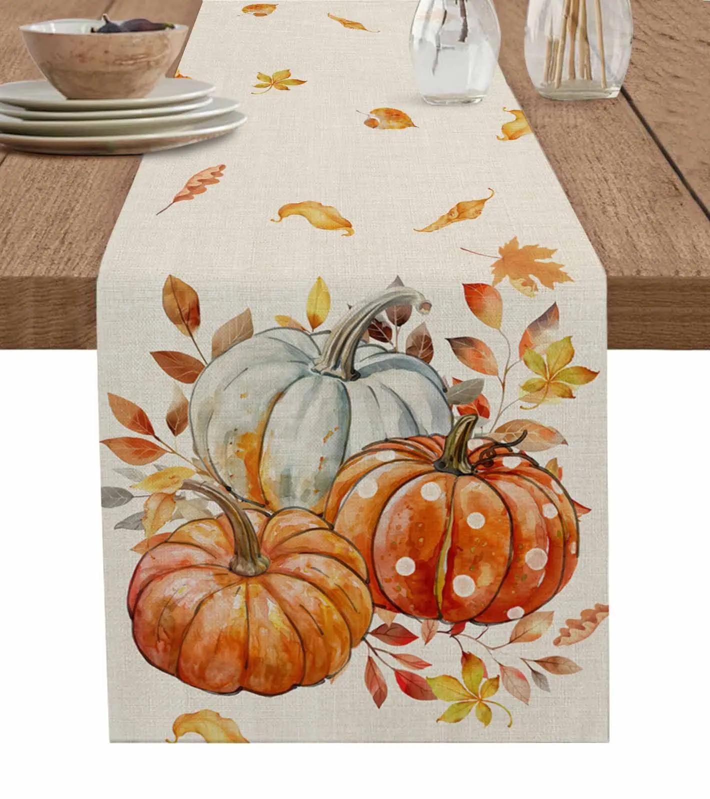 

Autumn Thanksgiving Pumpkin Grain Table Runner Decoration Home Decor Dinner Table Decoration Table Decor