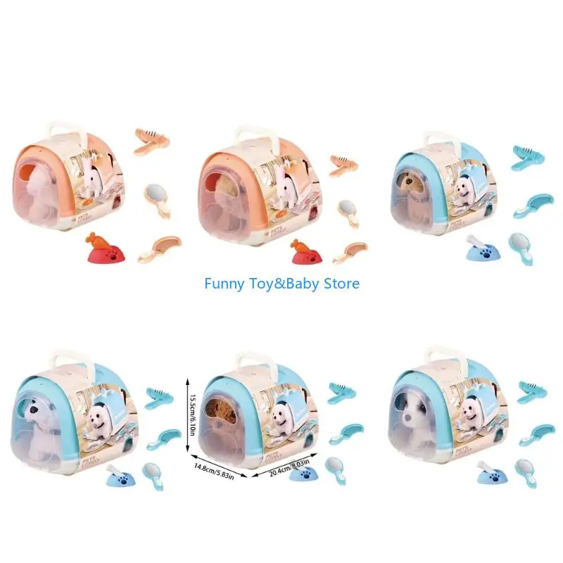 Interactive ไฟฟ้าตุ๊กตาสุนัขของเล่นจำลองสัตว์เลี้ยงยกของเล่นเสียงและการเคลื่อนไหวสำหรับเด็กปลอดภัย Pretend Play C90B