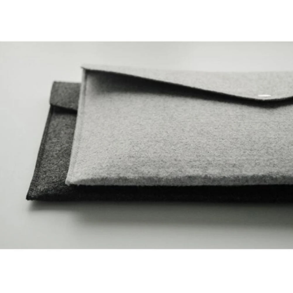 

2 Pcs Folder File Holder Portable Felt Business Document Briefcase Bag Official Documents