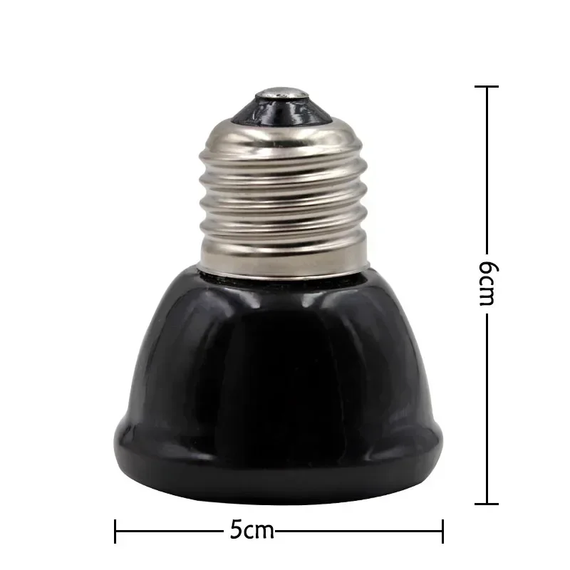 

Ceramic Emitter Heat Light Mini Black Pet Heating Lamp Infrared Bulb 25/50/ 75/100W Brooder Chickens Reptile Lamp