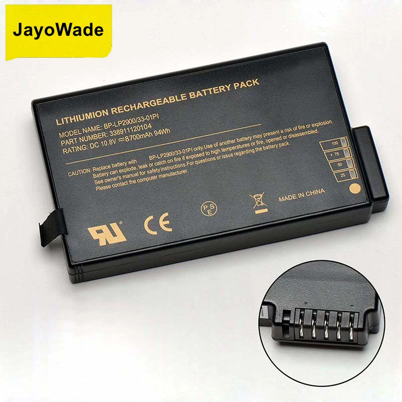 94WH 10.8V 8700mAh Laptop Battery for Getac X500 V100 V1010 V200 M230 BP-LP2900/33-01PI BP3S3P3450P-01 441128400007 Batteries