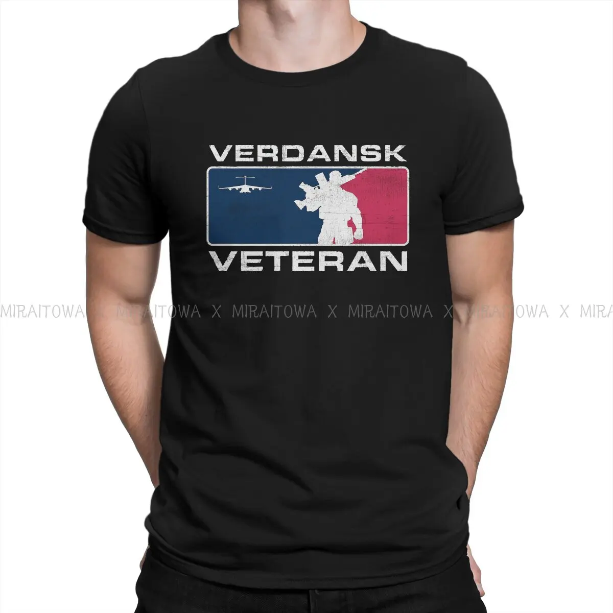 COD Warzone Game TShirt for Men Verdansk Veteran  Humor Summer Sweatshirts T Shirt Novelty Trendy Loose