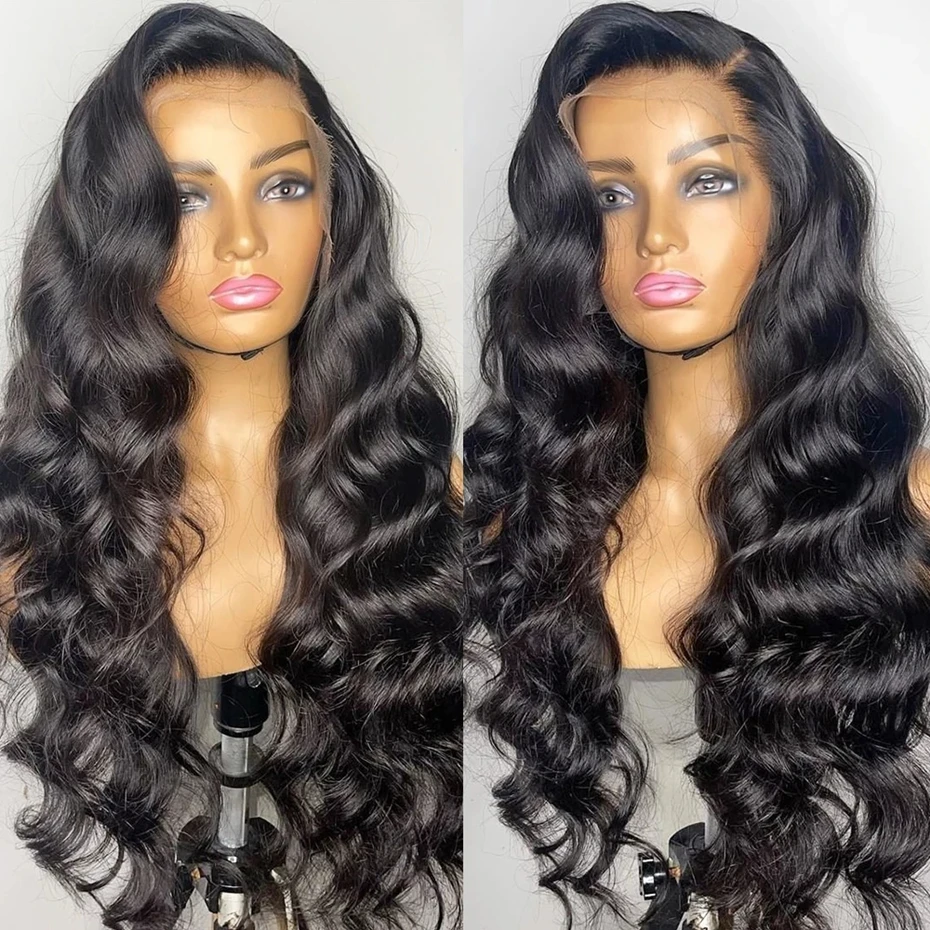 13x4 Transparent Lace Front Wig Human Hair Wigs Body Wave Pre Plucked 360 Lace Frontal Wig Brazilian Remy Human Hair Wig Bling