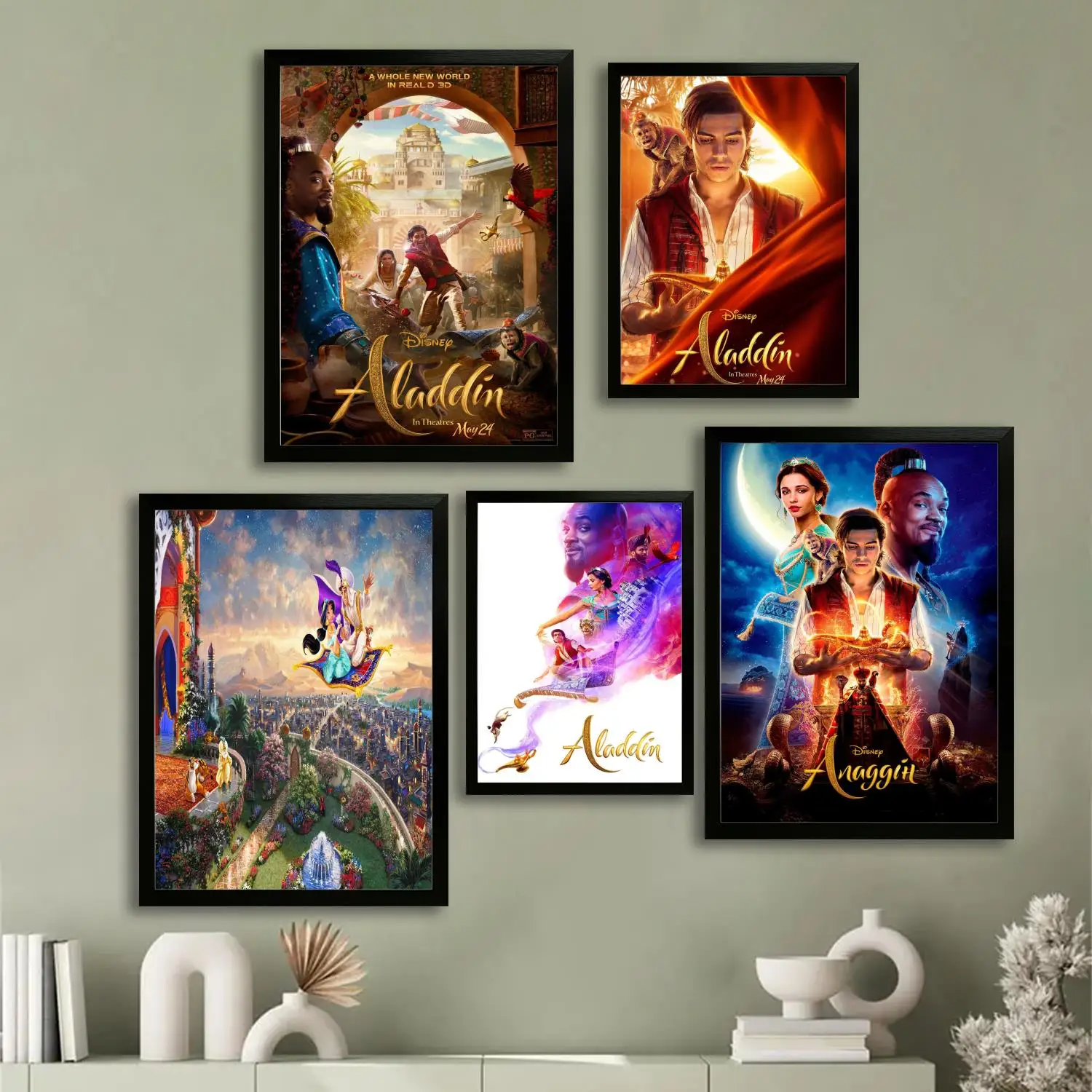 

Aladdin (2019) Canvas Art Poster and Wall Art, Picture Print, Modern Family Bedroom Decor,Decorative painting