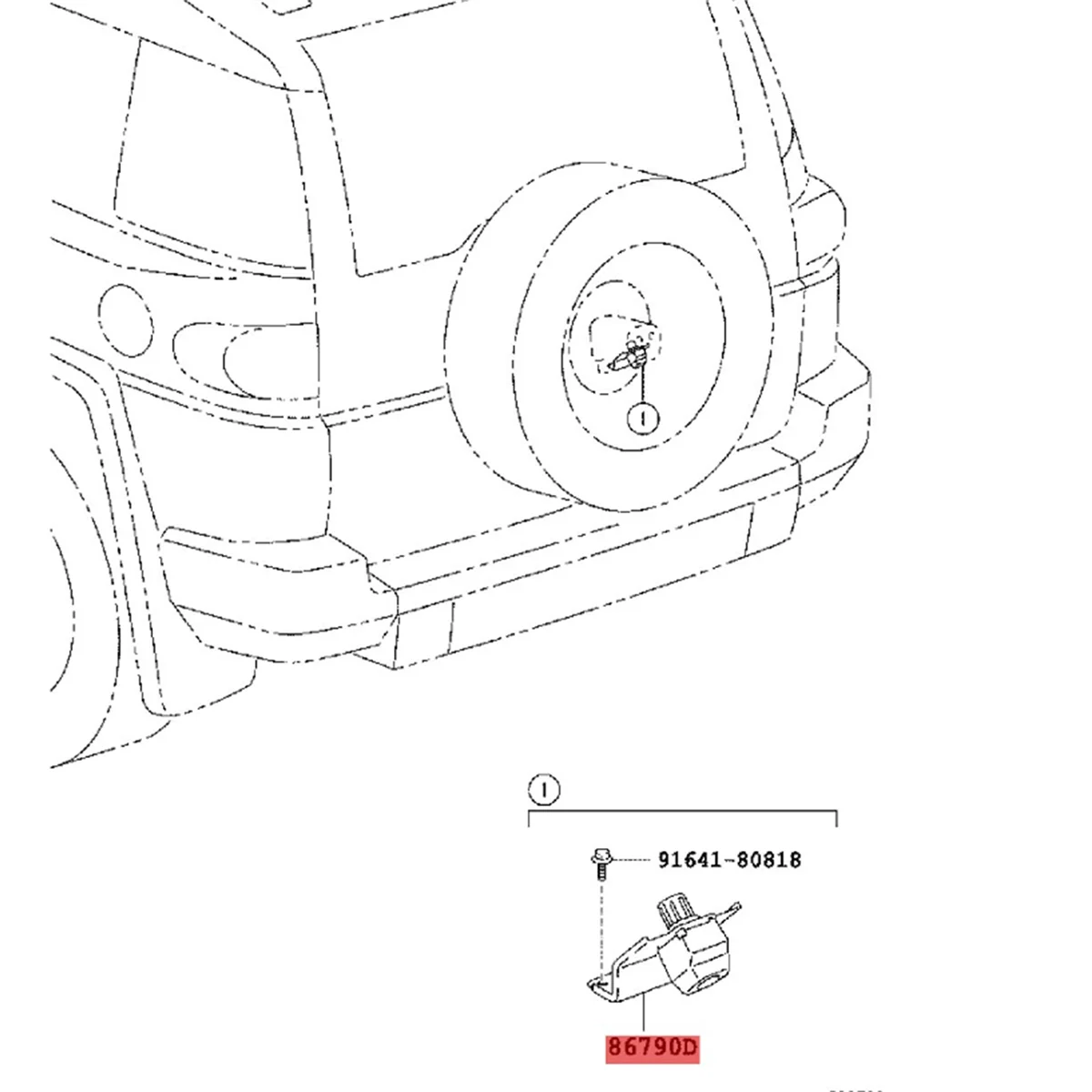 86790-35040 Auto Achteraan Achteruit Back-Up Parkeercamera Voor Toyota Fj Cruiser (2009-2014) A