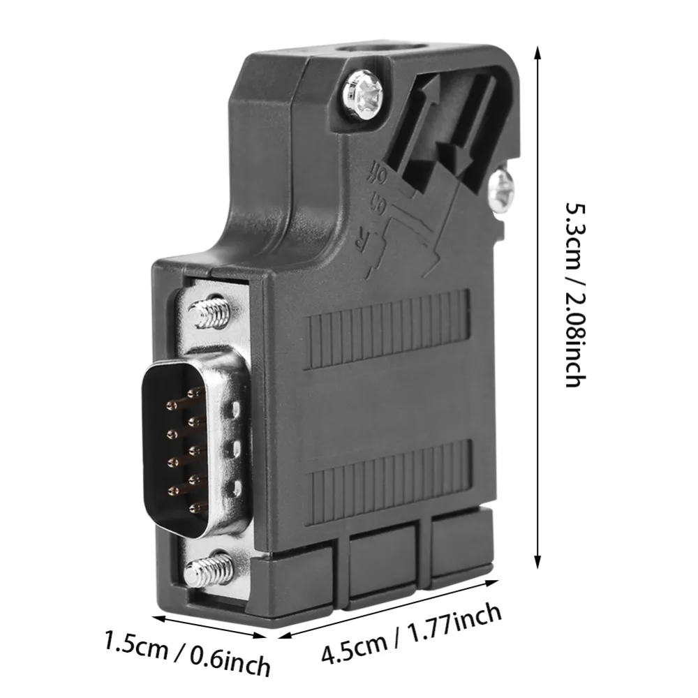 Para 6ES7972-0BA41-0XA0 Para Profibus Conector ABS Shell 35 °   Sem porta de programação Conector de barramento DP Cobre puro banhado a ouro