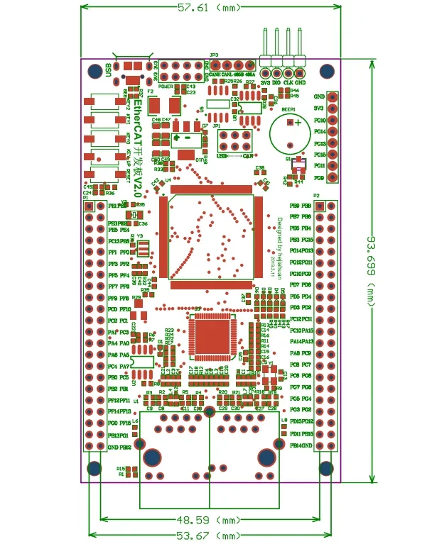 EtherCAT development board LAN9252+STM32F407 Core board CIA402 learning board