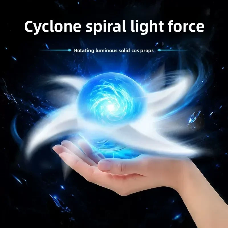 Rotating Spiral Light Blade LED Glow Shuriken Cosplay, 7 RGB Color Changing Light Up Star Toy, Prop Gift