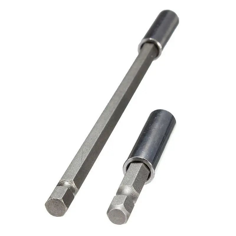 2Pcs/set 1/4 inch Hex Magnetic Bit Holder 60/150mm Screwdriver Bars Power Extension Drill Driver