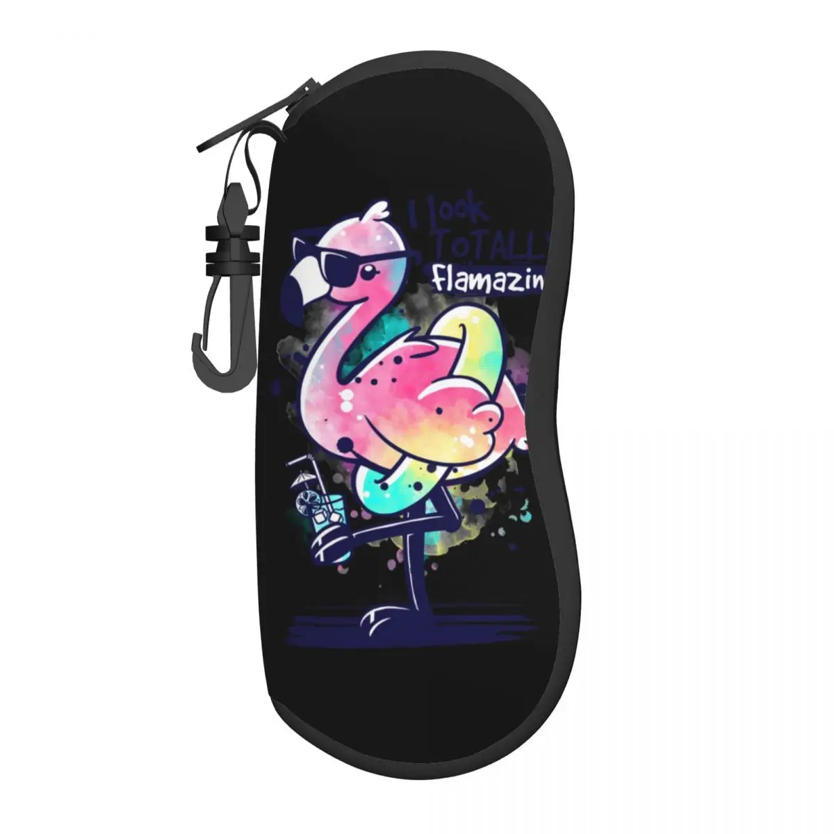 Flamazing Flamingo Bird Art Shell Eyeglasses Case Women Men Cute Animal Glasses Case Sunglasses Box Pouch