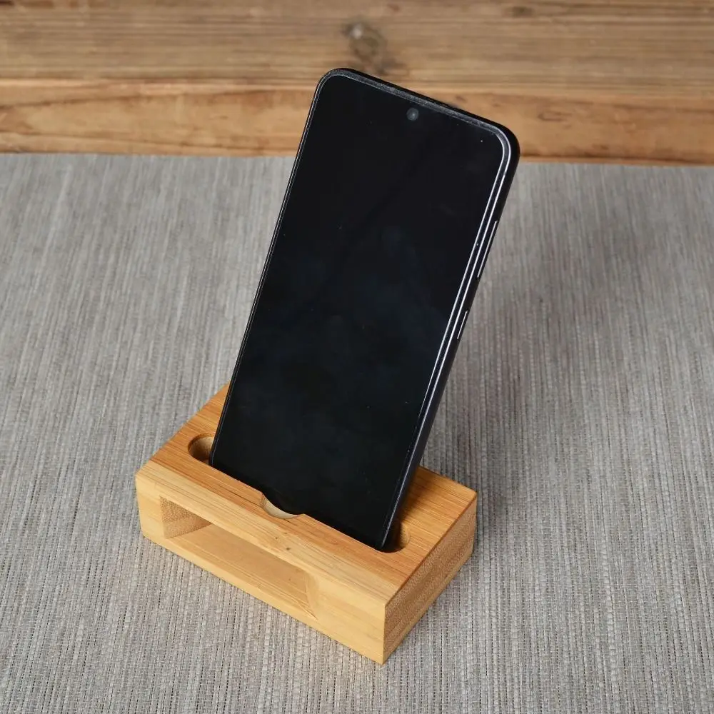 Speaker Bamboo Sound Amplifier Environmental Friendly Stable Bamboo Mobile Phone Holder Durable Odorless