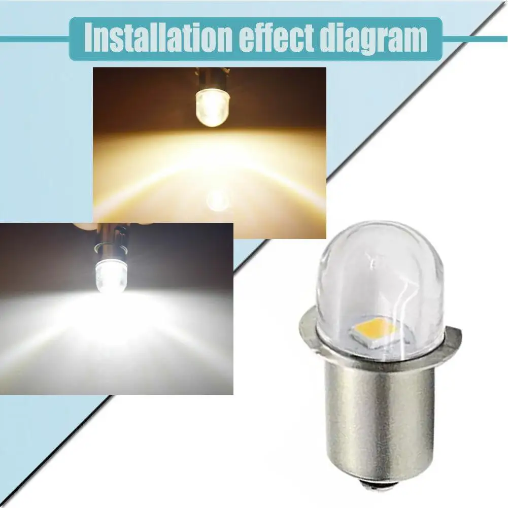 P13.5S Mag Light LED Bulb 3-16 C&D Cells Maglite Torch Flashlight LED Converter 3V 4.5V 6V 9V 12V 18V 24V White