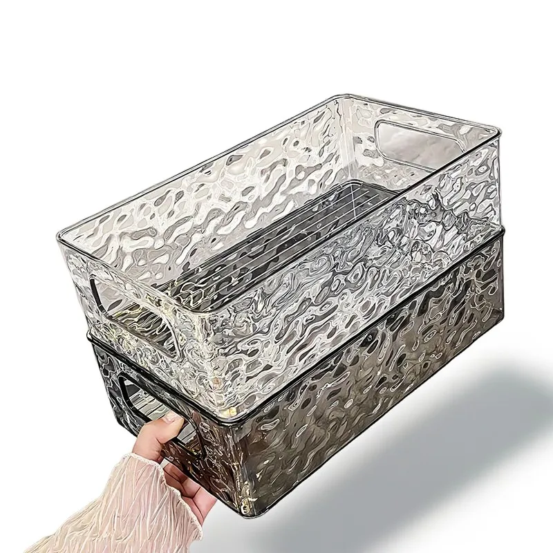 Transparent plastic drawer storage box acrylic storage box for makeup, cosmetics, kitchen utensils, tool storage box