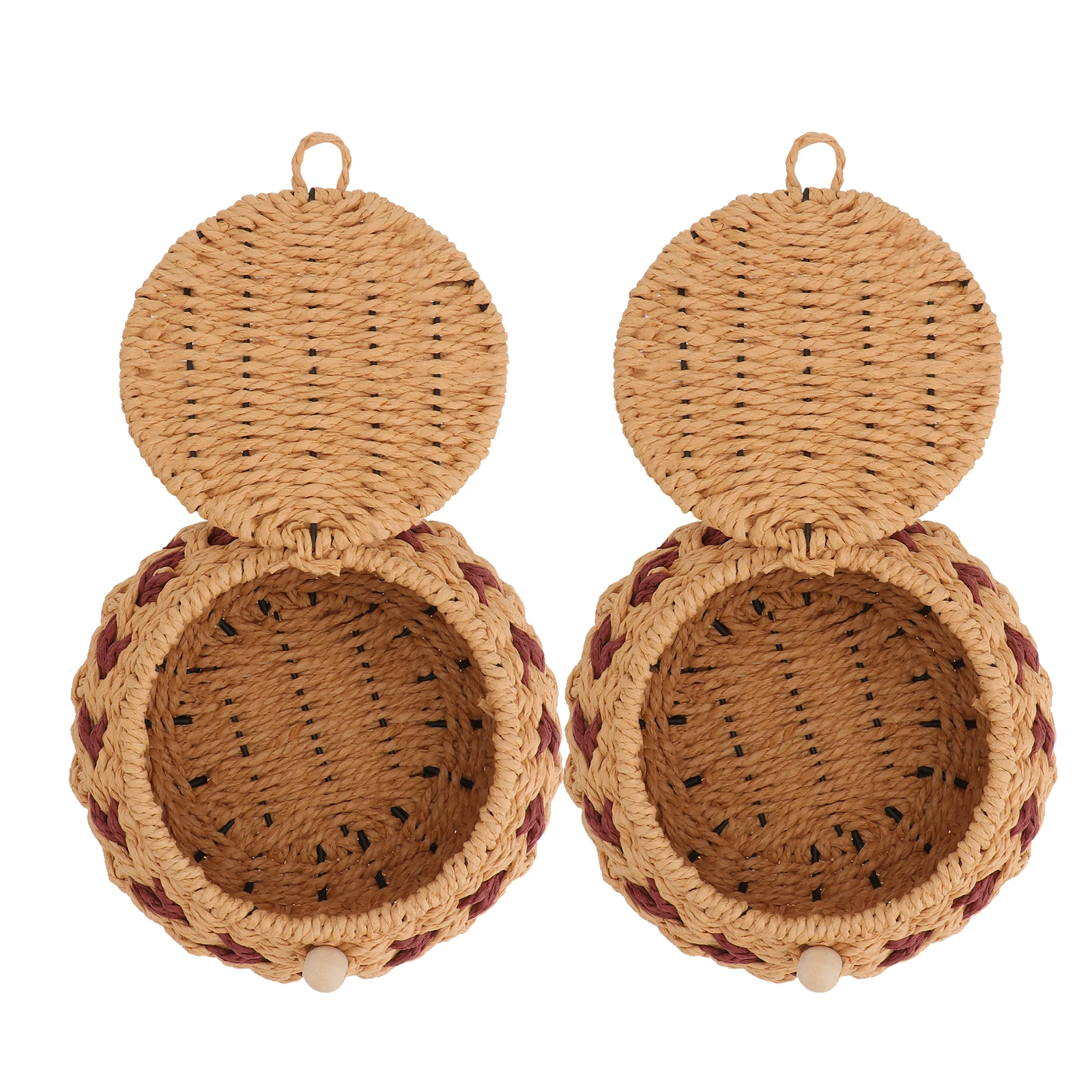 2 قطعة جرة تخزين الشطرنج الخوص المنسوجة خمر المنزل حاوية متعددة الوظائف صديقة للبيئة مادة العشب الألعاب الترفيهية #3