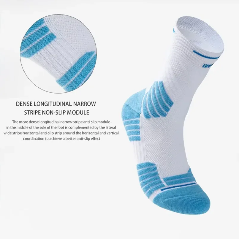 4 Pairs/Lot Professional Basketball Socks Breathable Men Mid-Tube Socks White Sports Socks Towel Bottom Men Basketball Socks view 5