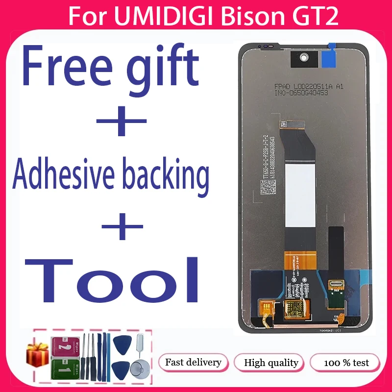 

For UMIDIGI Bison GT2 Bison GT2 Pro+ LCD Display + Touch Screen+Free adhesive backing+Tool