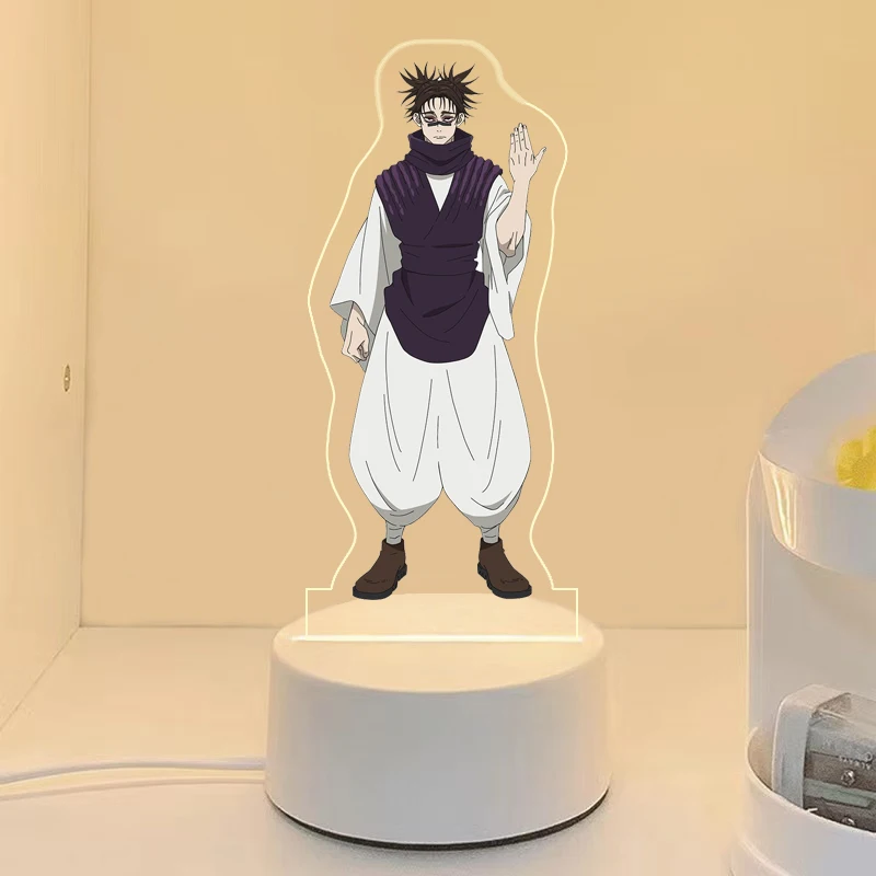 Luz acrílica para jujutsu kaisen gojo satoru fushiguro megumi colorido desktop superstar monocromático 16 cores luz noturna