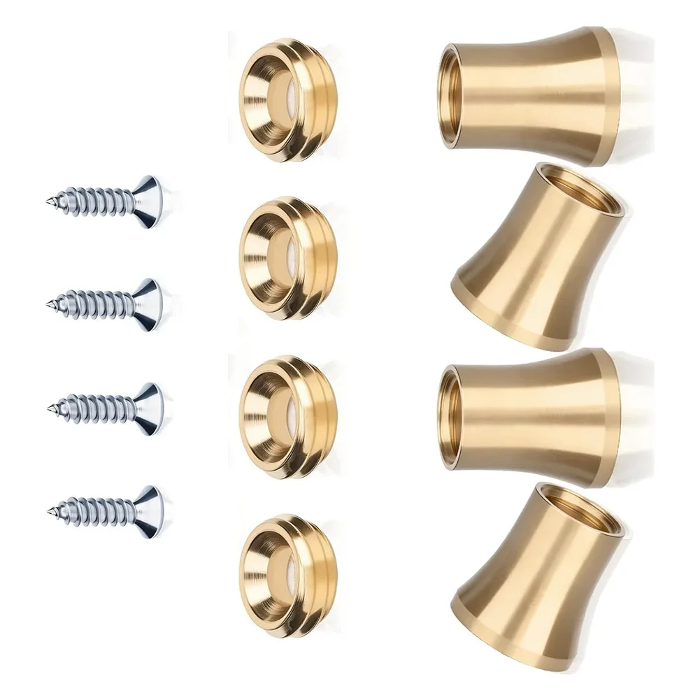 Non-slip Pads Board Feet Set For Kitchen Use Brass Foot Pads For Chopping Board Polished Finish Anti-skid Design