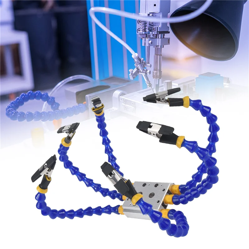 

AA14 New Bench Vise Table Clamp Soldering Station With 6Pcs Flexible Arms Soldeirng Iron Holder PCB Welding Repair Tool