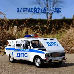 1/24 2016 Lada Police Car Model Return Toy Car Simulation Alloy Car Model Children's Gift