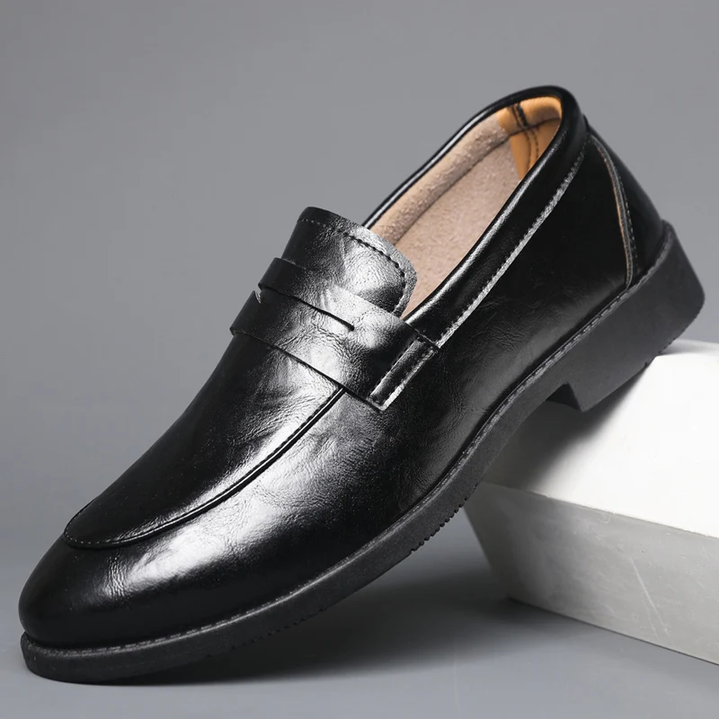 

Мужская обувь, повседневные мужские лоферы из натуральной кожи, мокасины, дизайнерские топсайдеры без шнуровки, высокое качество, Chaussure Homme Zapatos Hombre