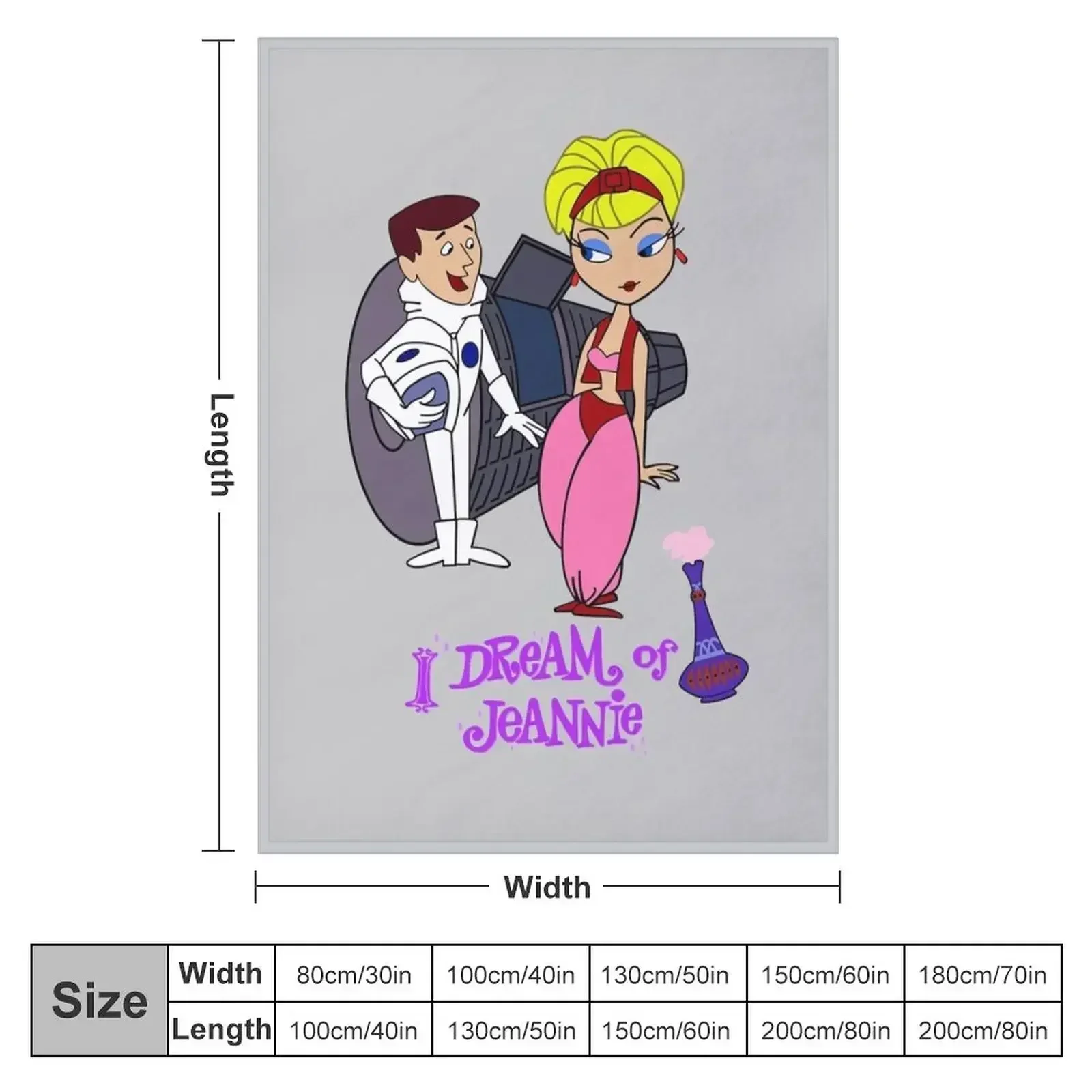 I Dream Of Jeannie Gifts For Fans, For Men and Women, Gift Valentine's Day Throw Blanket