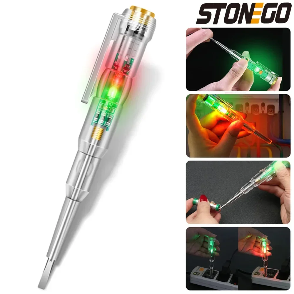 

1PC Voltage Tester Pen 70V-250V Induction Power Detector Pen Screwdriver Indicator Circuit Tester