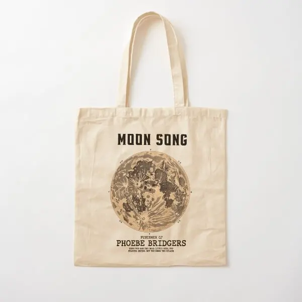 

Phoebe Bridgers Moon Song Хлопковая холщовая сумка Qzo Сумка унисекс Тканевая женская сумка-тоут для продуктов Модная повседневная сумка с принтом