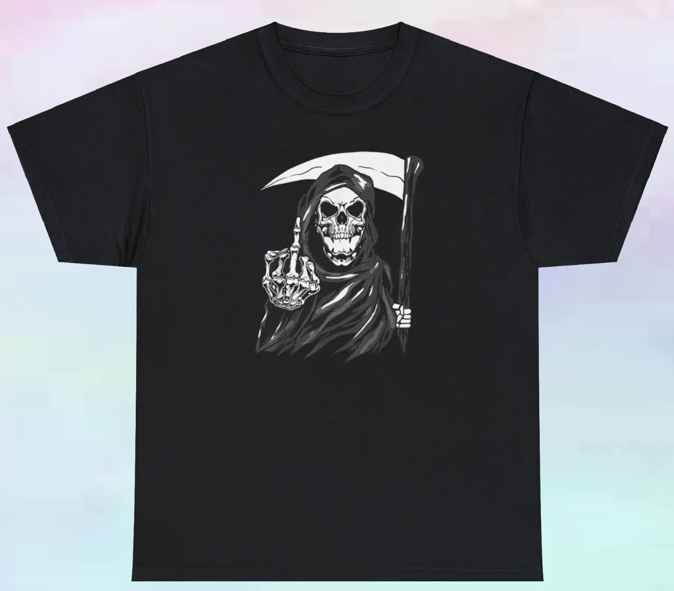 Grim Reaper Middle Finger Shirt | Funny Death Reaper | S-5XL