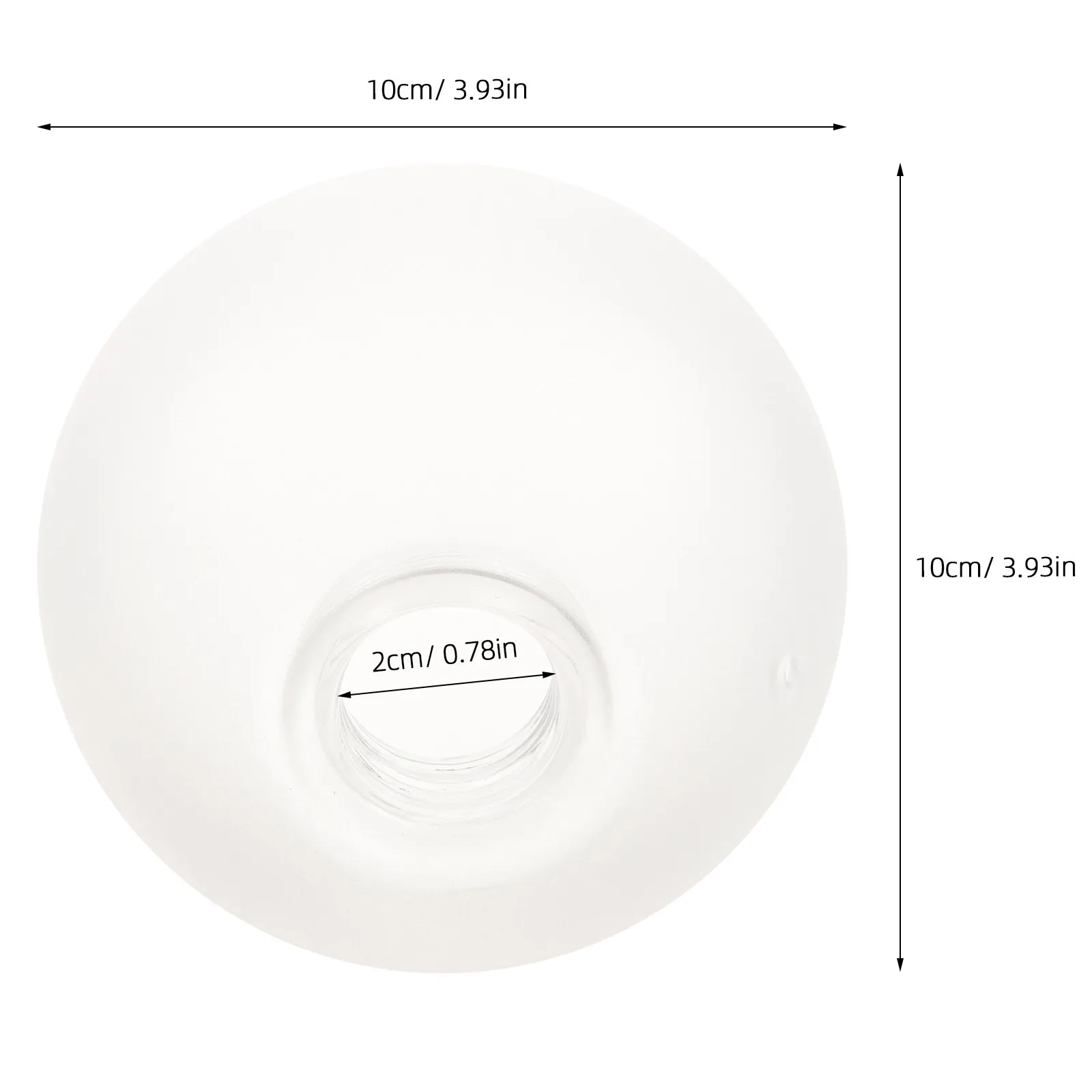 Frosted Glass Lamp Shade for Pendant Ceiling Light Fixtures Replacement Globe Style Simple Elegant Lightweight Safe Rounded Edge
