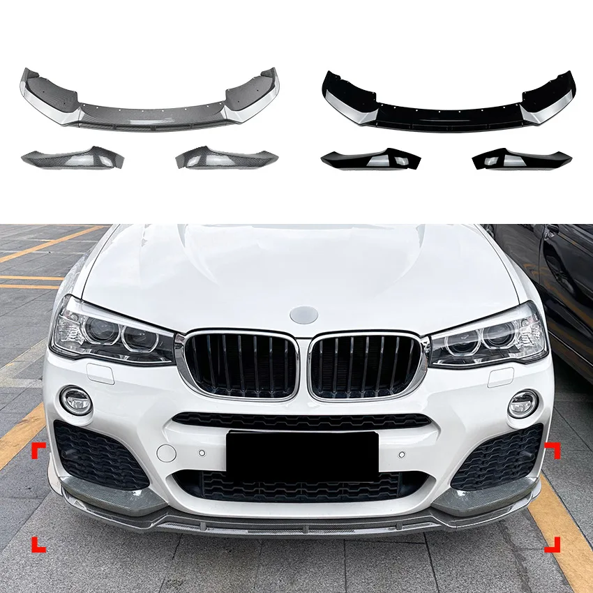 

Car Front Bumper Splitter Lip Diffuser Body Kits Spoiler Guard Cover protection For BMW X3 F25 X4 F26 LCI M Sport 2014-2017