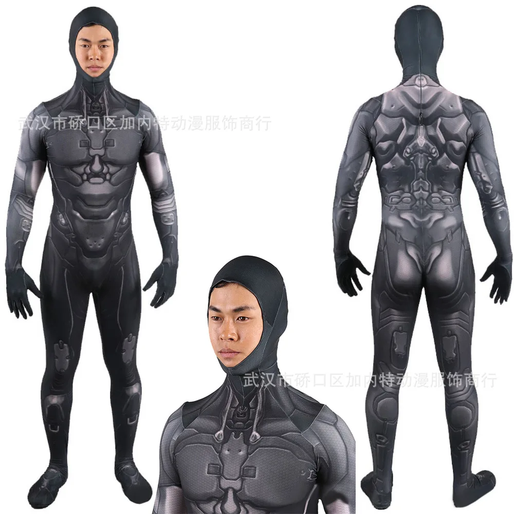 Stampa 3D maschio Master capo gioco Cosplay Costume Zentai body Custom Made Halloween Costume Zentai body tuta