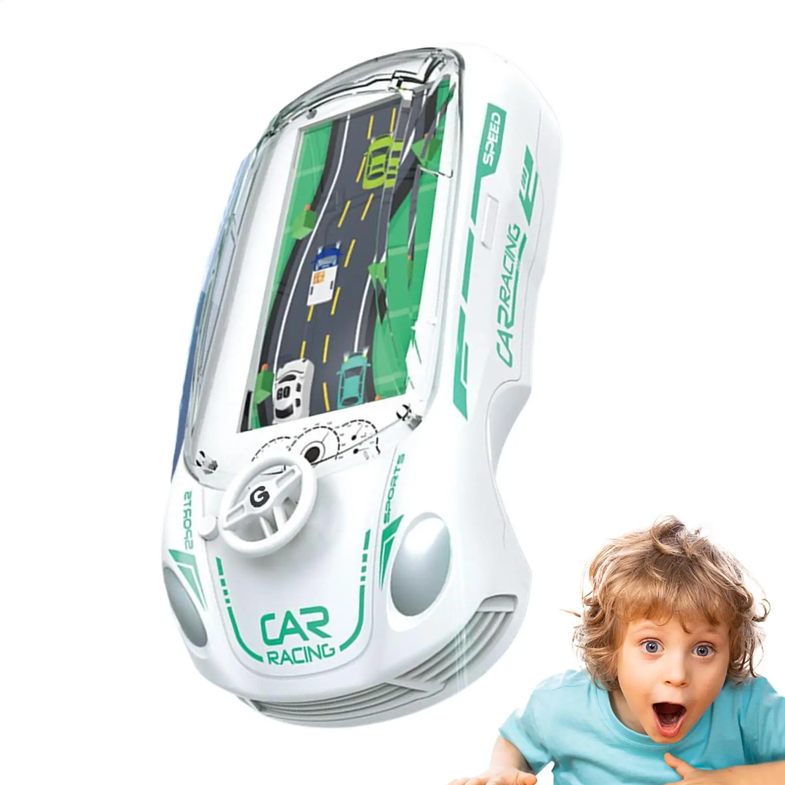 

Kids Handheld Game Console Car Child Handheld Racing Car Game Simulation Adventure Driving Interactive Vehicle Toy For Kids