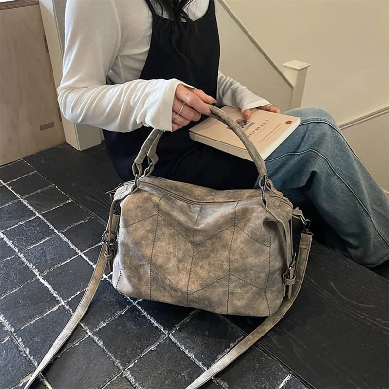 Ladies' Handbag 2026 Fashionable New Retro Large Capacity Handbag Single Shoulder Diagonal Cross Tote Women'S Bags
