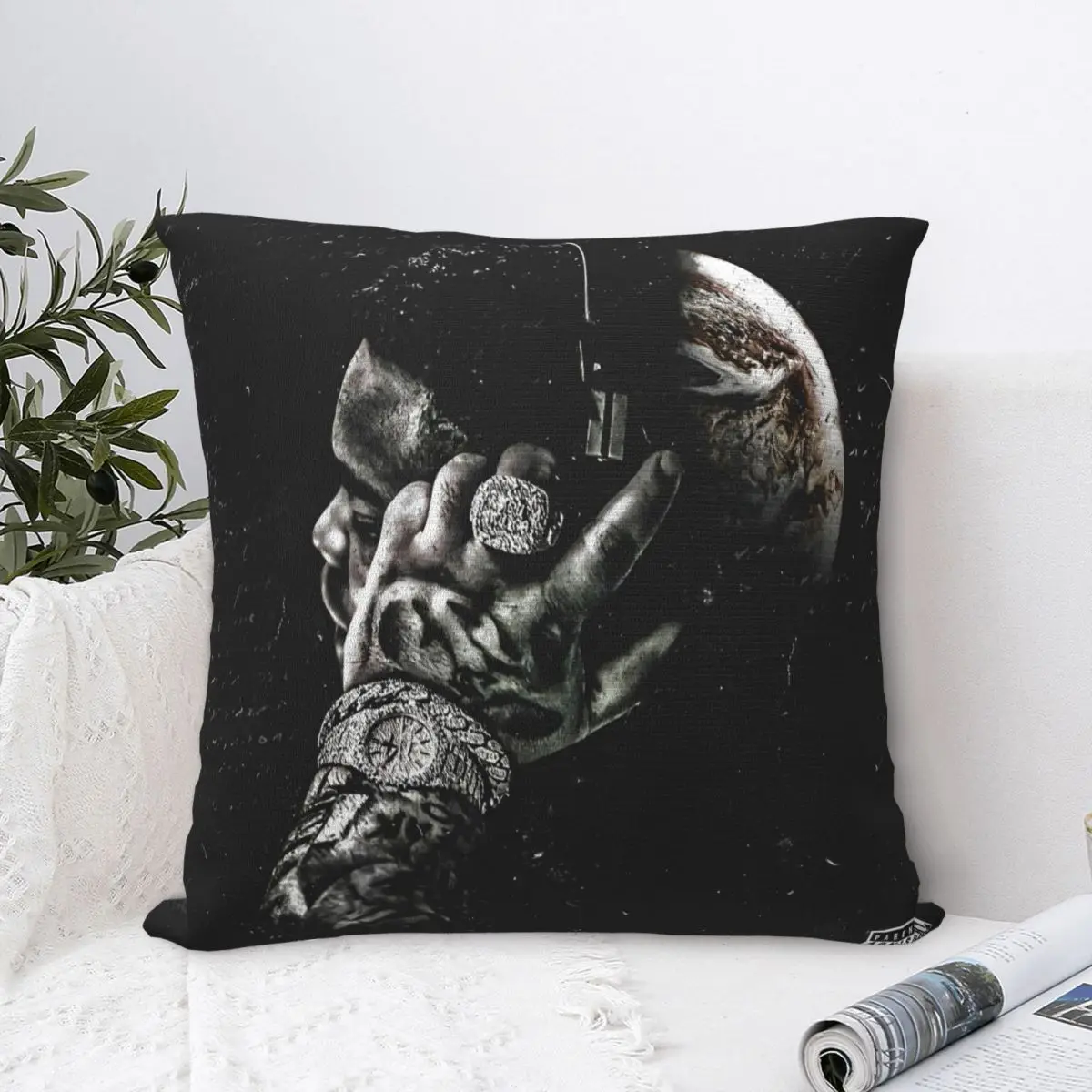 Rapper Rod Wave Square Pillowcases Polyester Sofa Pop Singer Music Cushion Cover Funny Home Decoration Throw Pillow Case 40*40