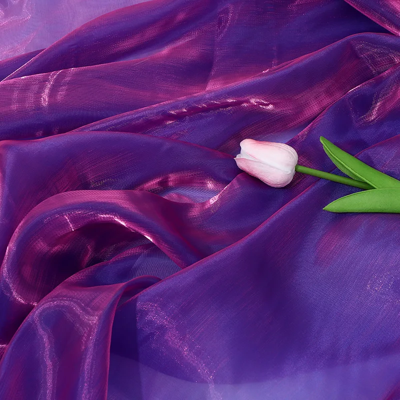 

3/5/8m Glittery Soft Thin Organza Fabric By Meter for Cloth Dress Curtains DIY Sewing Textile Tulle Cloth Material